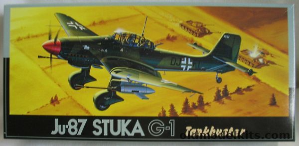 Fujimi 1/72 TWO Junkers Stuka Ju-87 G-1 Tank Buster - Experimental Tank Fighting Unit DJ+FT or I/SG1 GS+MH, F-15 plastic model kit